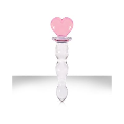 Crystal Heart Of Glass Wand and Vase Pink