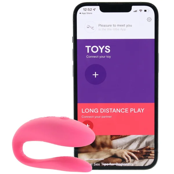 We-Vibe Sync Lite App Controlled Rechargeable Silicone Couples Vibrator - Pink
