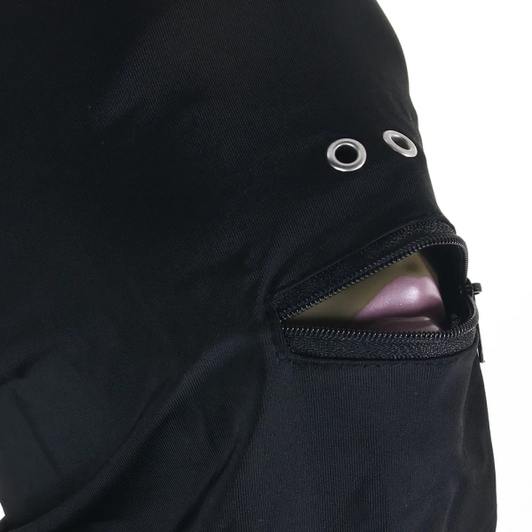 Fetish & Fashion Zippered Mouth Hood By NS Novelties - Black
