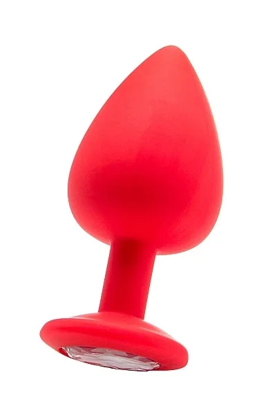 Extra Large Diamond Butt Plug - Red