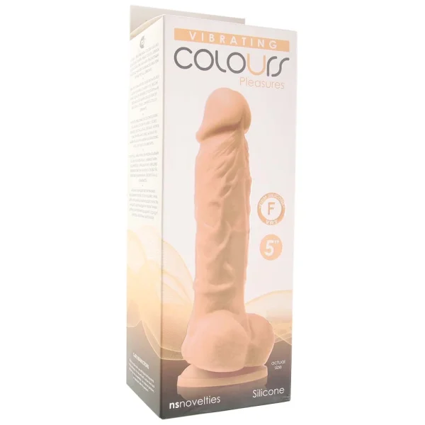 NS Novelties Colours 5″ Vibrating White Dildo