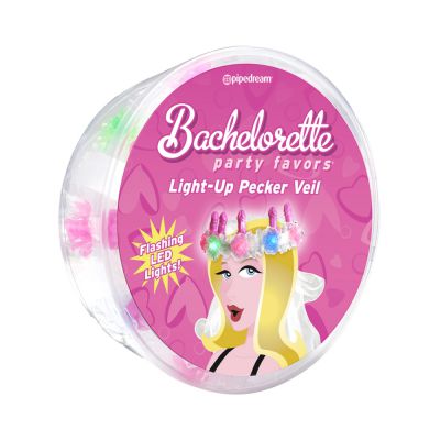 Bachelorette Party Favors Flashing Light Up Pecker Veil