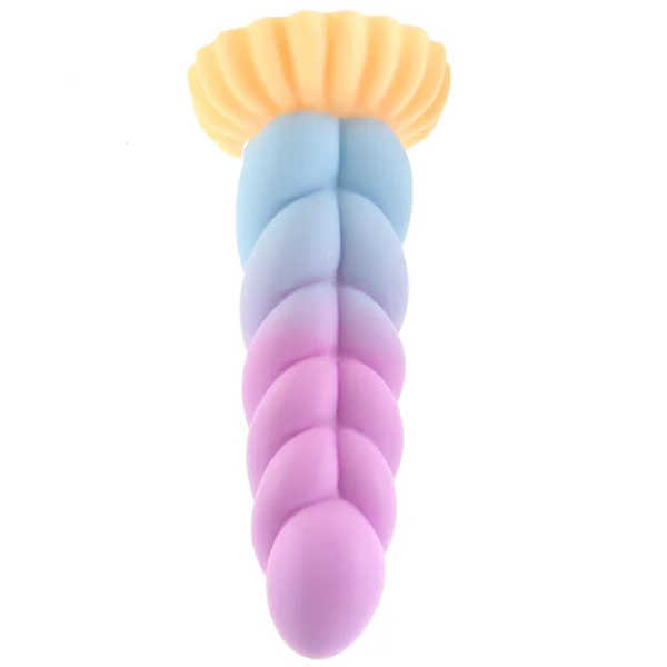 Unicorn Curvy Bumpy 8.3" Silicone Suction Cup Dildo By Creature Cocks