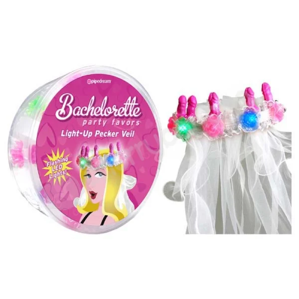 Bachelorette Party Favors Light-Up Pecker Veil