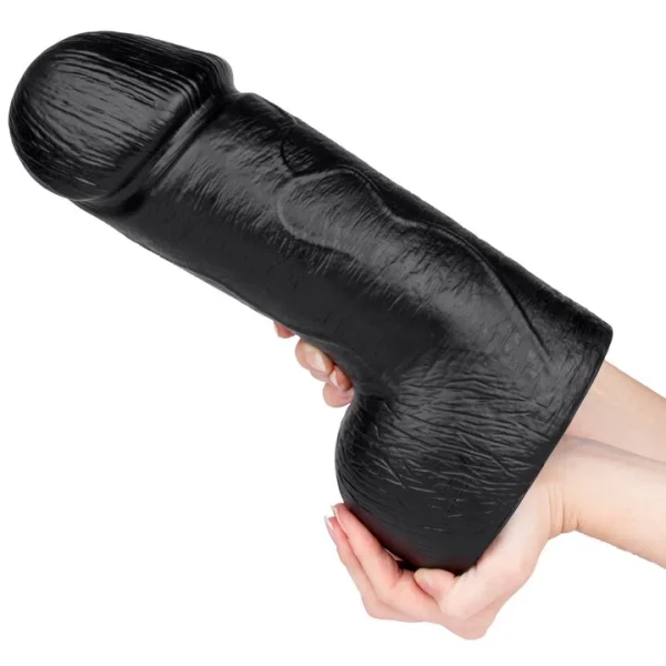 The Goliath Monster Black Ballsy Dildo - 11.5 Inch