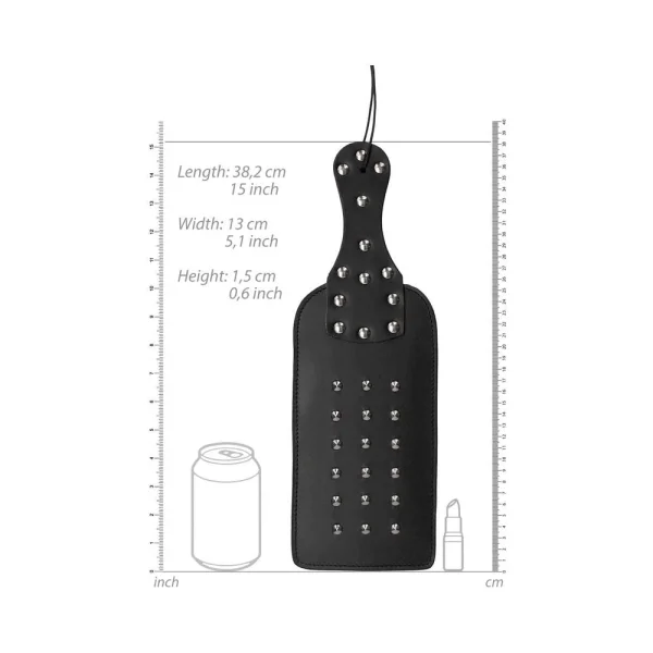 Ouch! Pain - Saddle Leather Studded Paddle