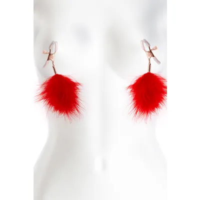 nsnovelties Bound Adjustable Nipple Clamps with Feathers