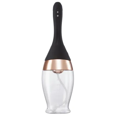 Health and Wellness Vibrating Deluxe Enema Douche Featuring 360 Clean