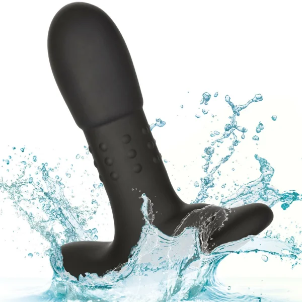 Eclipse Beaded Probe Silicone Vibrating Anal Probe by CalExotics - Black