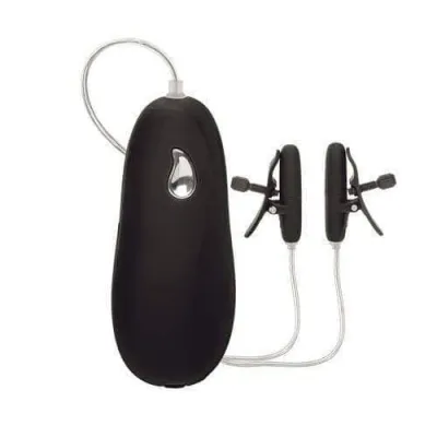 Vibrating Heated Nipple Teasers Black