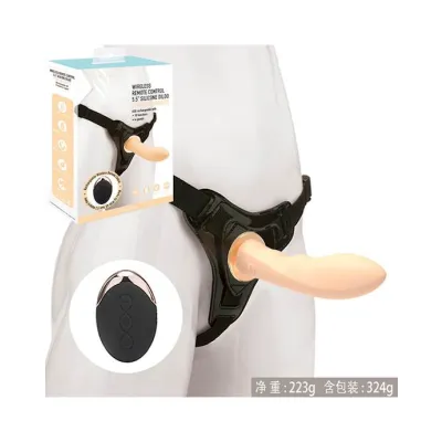 Greta Vibrating Strap On Flesh