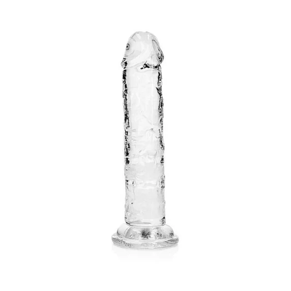 Realistic Dildos: Realrock Crystal Clear Straight 6 In. Dildo Without Balls Clear