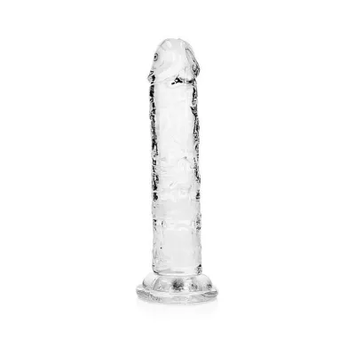 Realistic Dildos Realrock Crystal Clear Straight 6 In Dildo Without Balls Clear