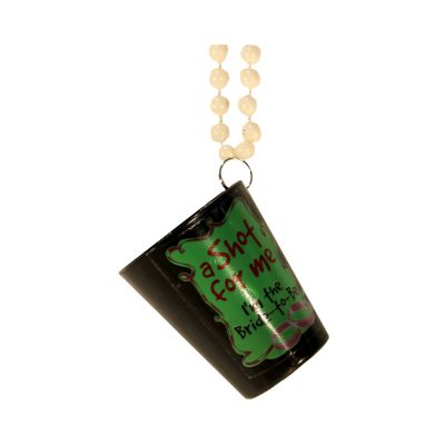 Bachelorette Shot Glass Necklace black