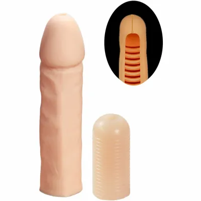 The Rhino D 8 Silicone Penis Extension By Traz Rhino Vanilla