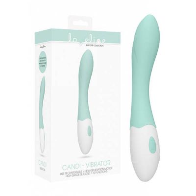 Loveline Candi Green 20 cm USB Rechargeable Vibrator
