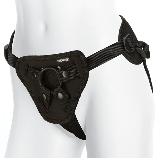Vac-U-Lock Supreme Harness with Vibrating Plug