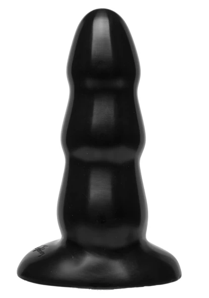 Triple Ripple Butt Plug - Medium - Black