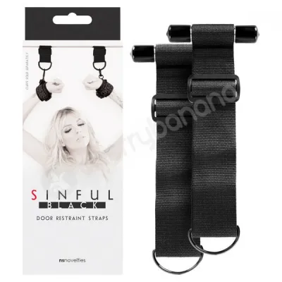 Sinful Black Door Restraint Straps