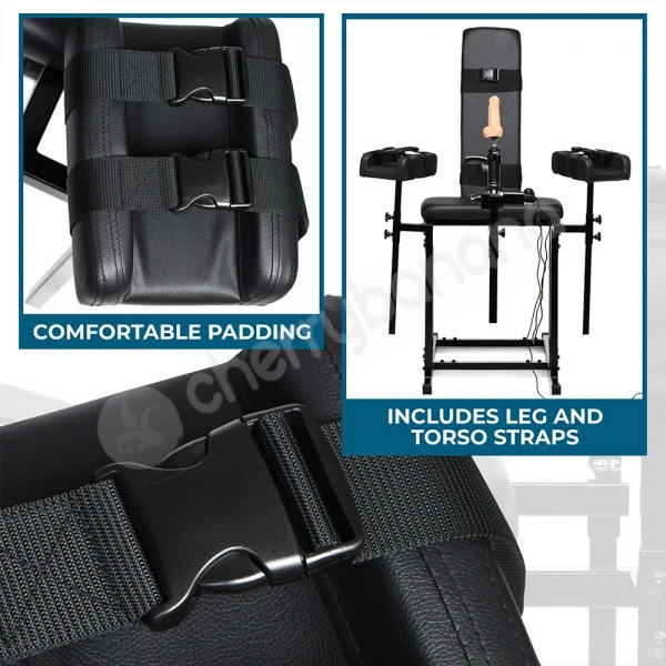 Master Series Ultimate Obedience Chair With Sex Machine