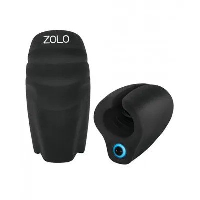 Zolo Cockpit Vibrating Male Stimulator Stroker XL Black