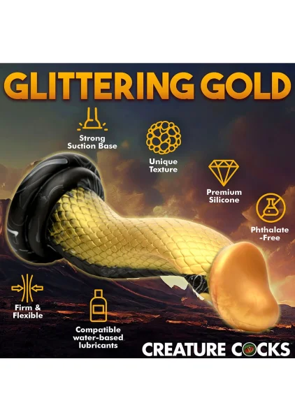 Creature Cocks - Golden Mamba Silicone Dildo