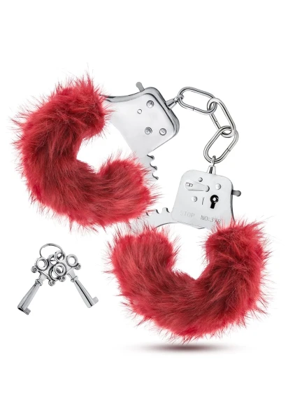 Temptasia - Plush Fur Cuffs - Burgundy