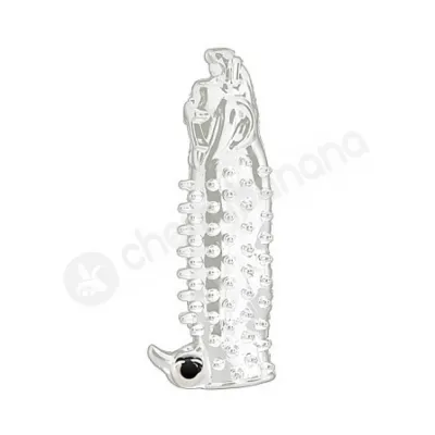 Shots Clear Wagging Dog Vibrating Penis Extension Sleeve