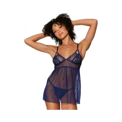 Women s Lingerie Dreamgirl Mesh Lace Babydoll G string Set Nocturnal O s