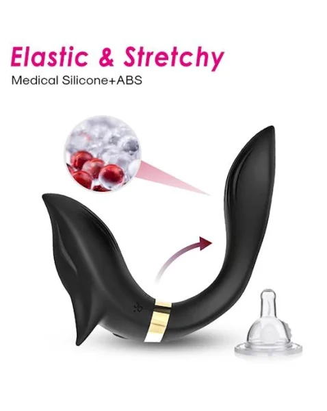 Fox Couples Vibrator - Black - 3.6 Inch