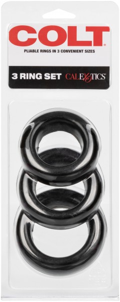 Pliable Rubber Cock Rings x3