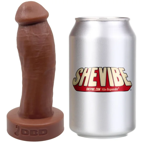 WEE Daddy Duncan 5.5" Platinum Silicone Realistic Dildo By Dee's Big Daddies - Chocolate