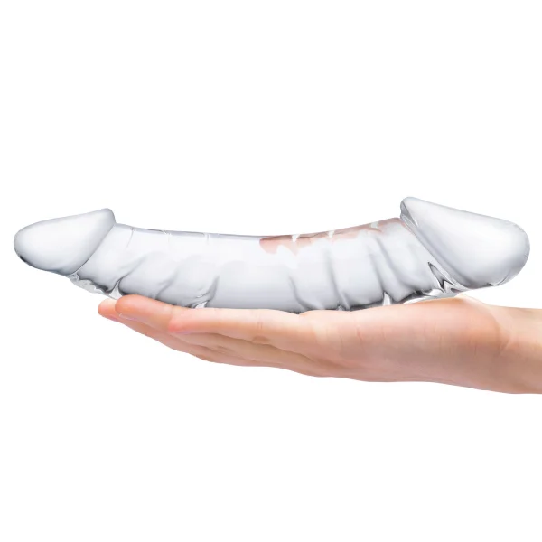 10.5 Inch Girthy Realistic Glass Double Dong - Clear