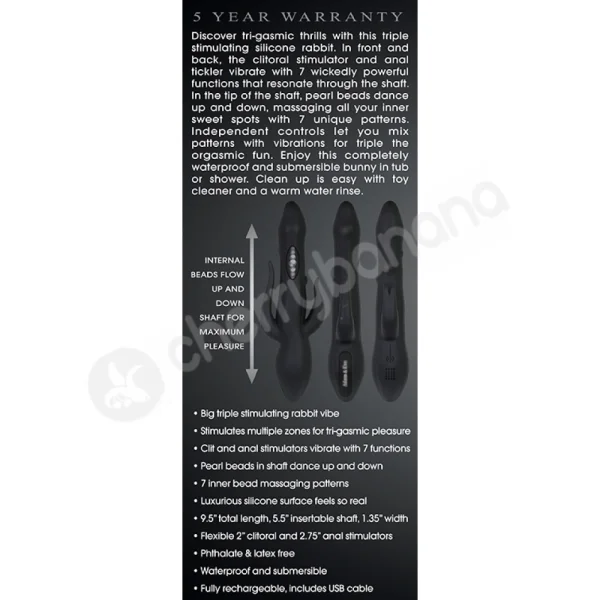 Adam & Eve Black Eve's Bad Bad Bunny Vibrator