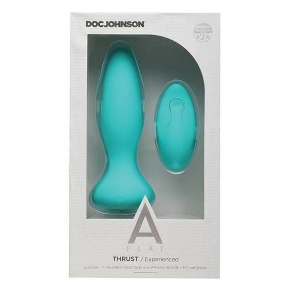 Doc Johnson A Play Thrust Experienced Rechargeable Silicone Anal Plug w/Remote