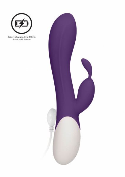 Flame - Rechargeable Heating G-Spot Rabbit -Vibrator - Purple - Vibrator