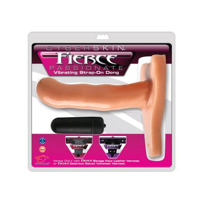 Fierce Passionate Vibrating Cyberskin Strap On Dong