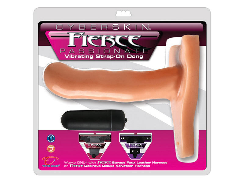 Fierce Passionate Vibrating Cyberskin Strap On Dong