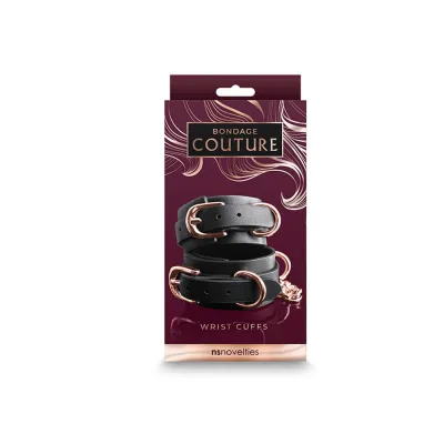 Bondage Couture Wrist Cuffs Black