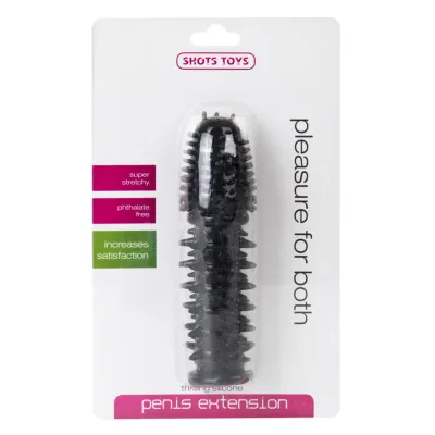 Thrilling Silicone Penis Extension Black