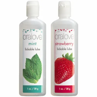 Oralove Delicious Duo Flavored Lube Strawberry Mint