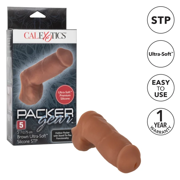 Packer Gear 5"-12.75 Cm Ultra-Soft Silicone Stp - Brown