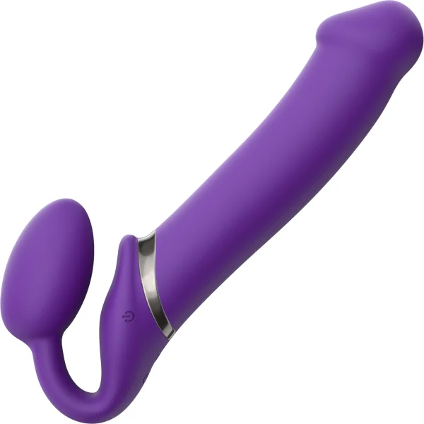 Strap-on-me Vibrating 3 Motors Strap On Xl - Purple