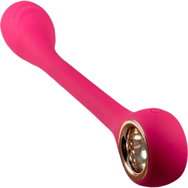 SheVibe Essentials G Bendable Silicone Rechargeable G-Spot Vibrator - Pink
