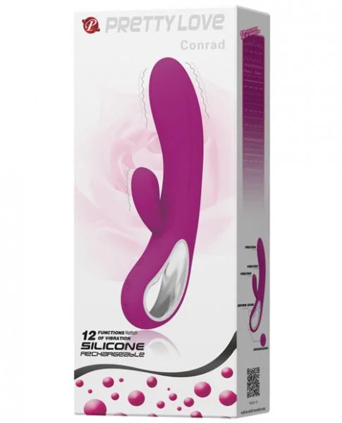 Pretty Love Conrad Rabbit Vibrator with Handle 12 Functions Fuchsia — image 4 of 4