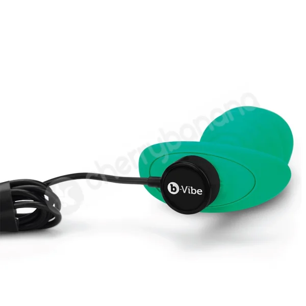 B-Vibe Zoe Ligon Collection Green Twist Ribbed Texture Vibrating Anal Plug