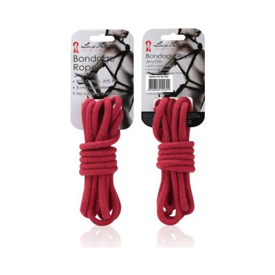 Lux Fetish Bondage Rope Red 10 Feet