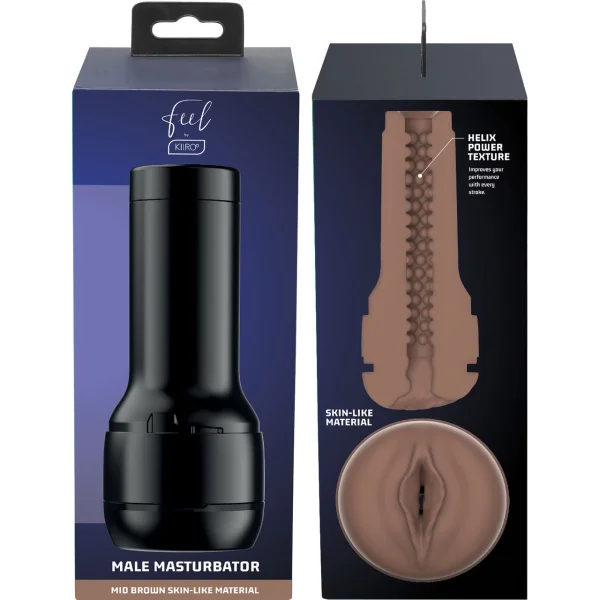 KIIROO Feel Stroker Pussy - Dark Caramel Penis Masturbator