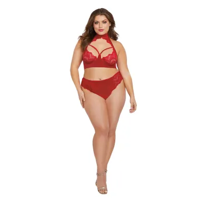 Bra and Panty Queen Size Rouge