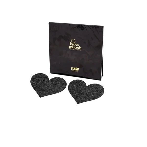 Flash Heart Black Pasties — image 4 of 4